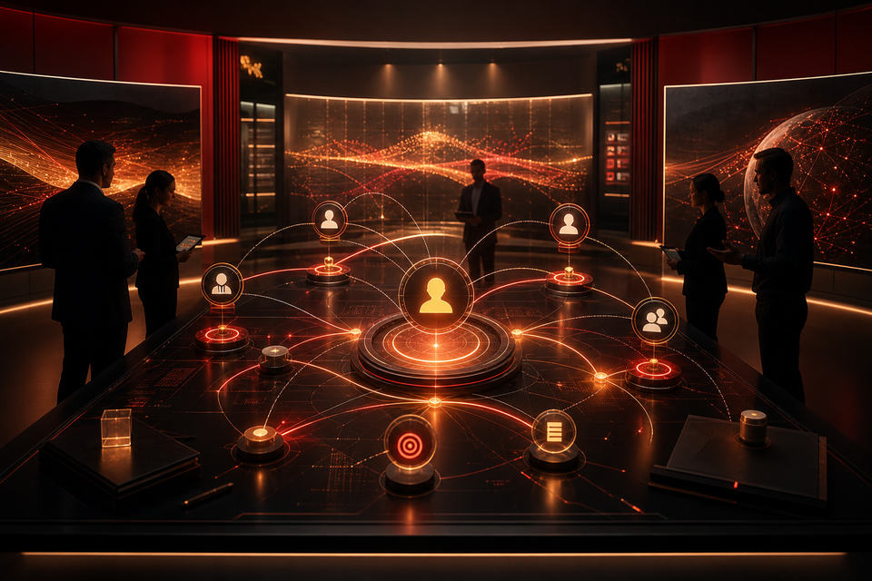 Enterprise customer relationship network connecting account, sales and service activity